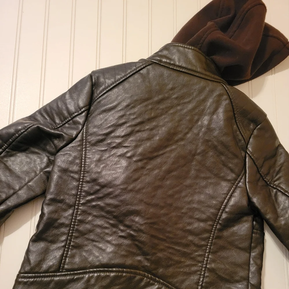 Urban Republic Faux Leather Moto Jacket Boys Size 5